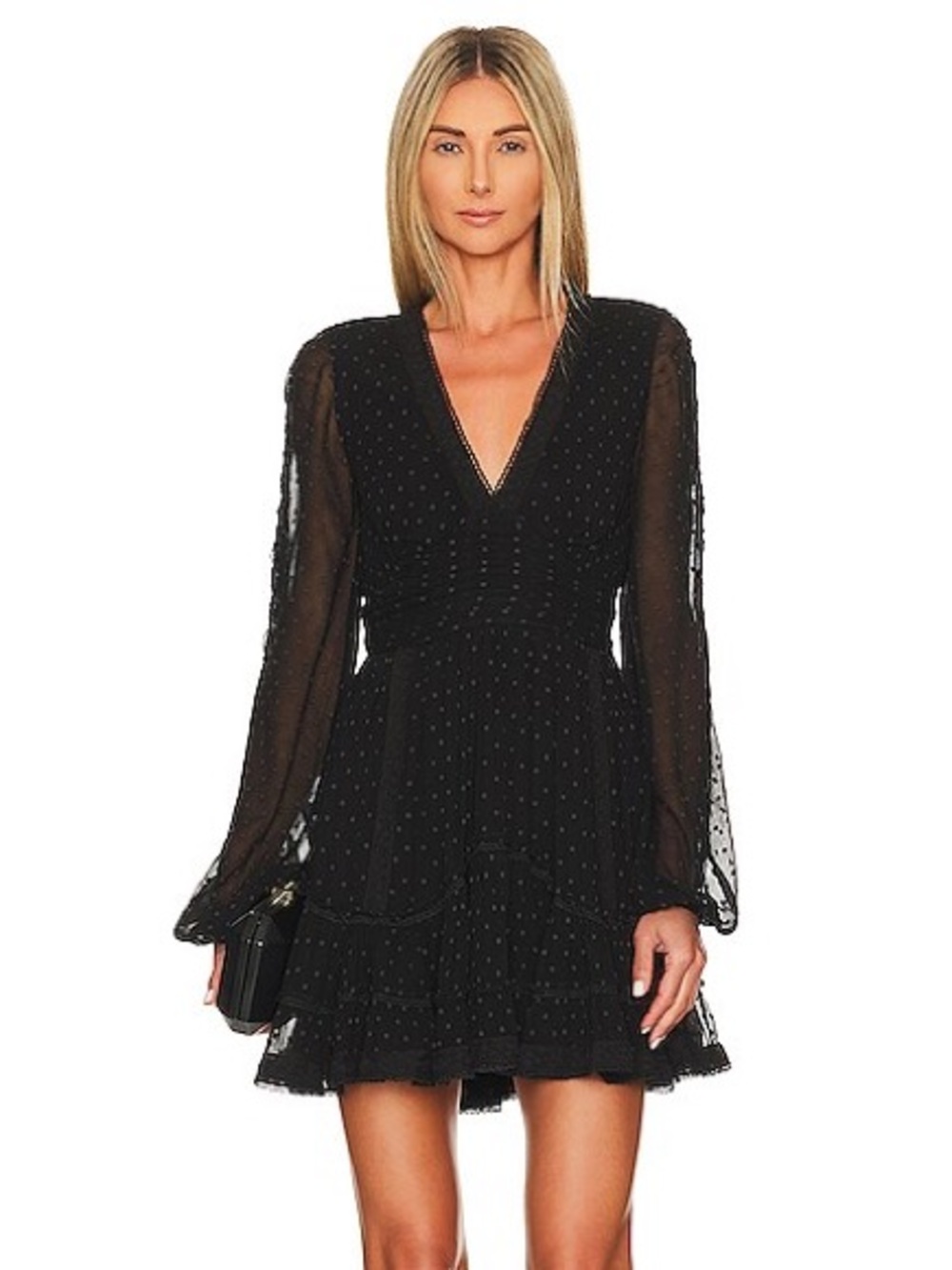 [ROCOCO SAND] Tyra Mini Dress in Black